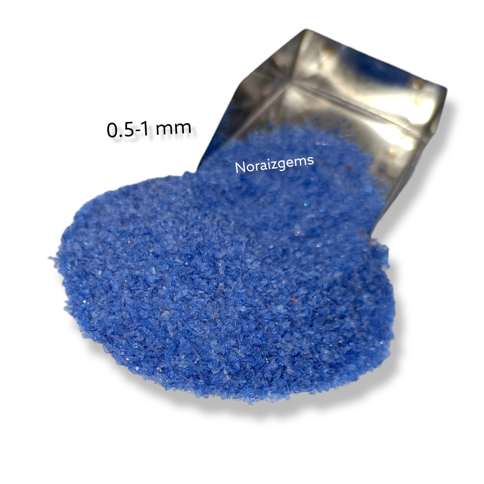Crushed Blue Hydro Quartz Gemstone Coarse For Woodworking, Ring Inlay, Resin Art