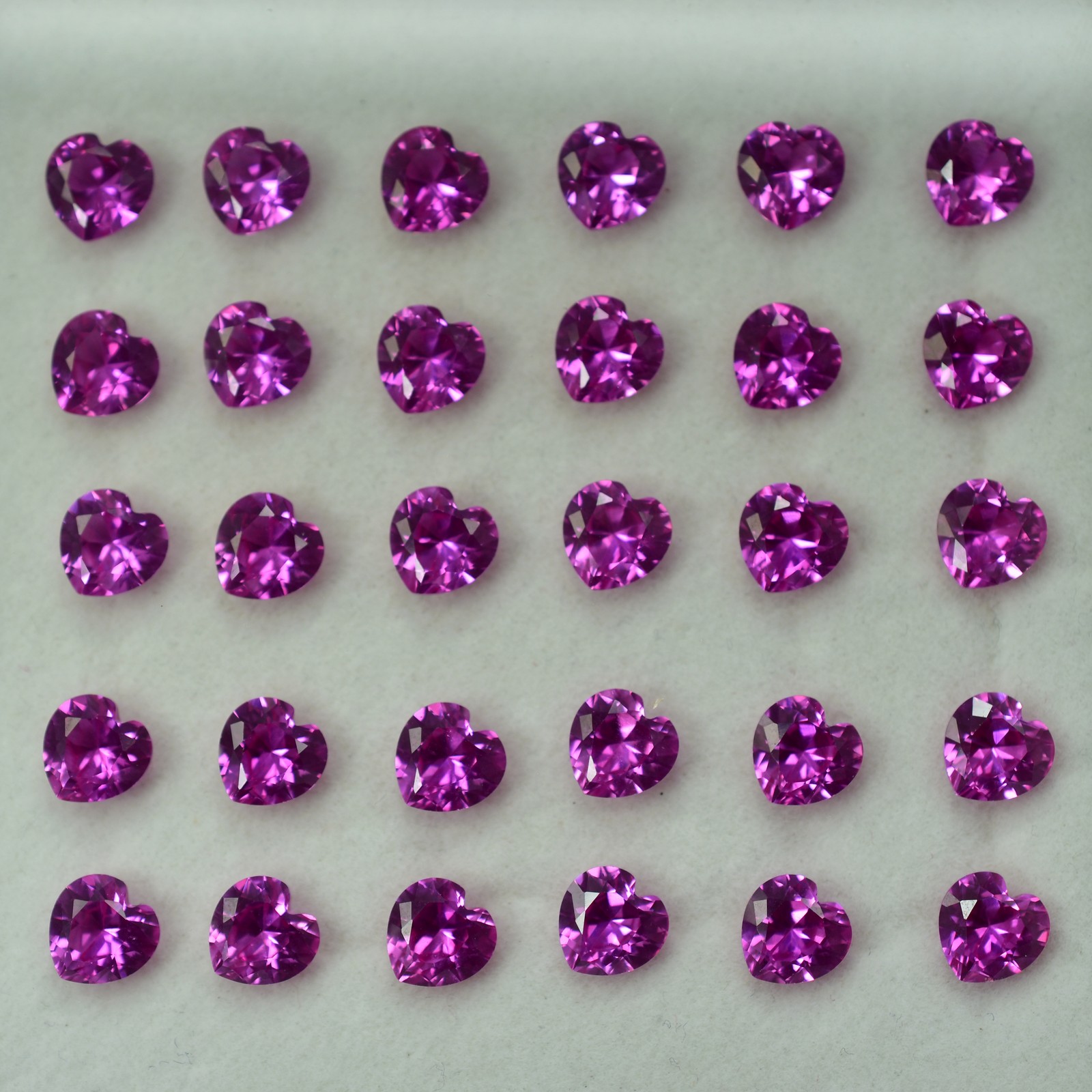 A+ Natural Ruby Gemstone Heart Cut 5X5 mm 50 Pcs CERTIFIED Pink Loose Gemstone