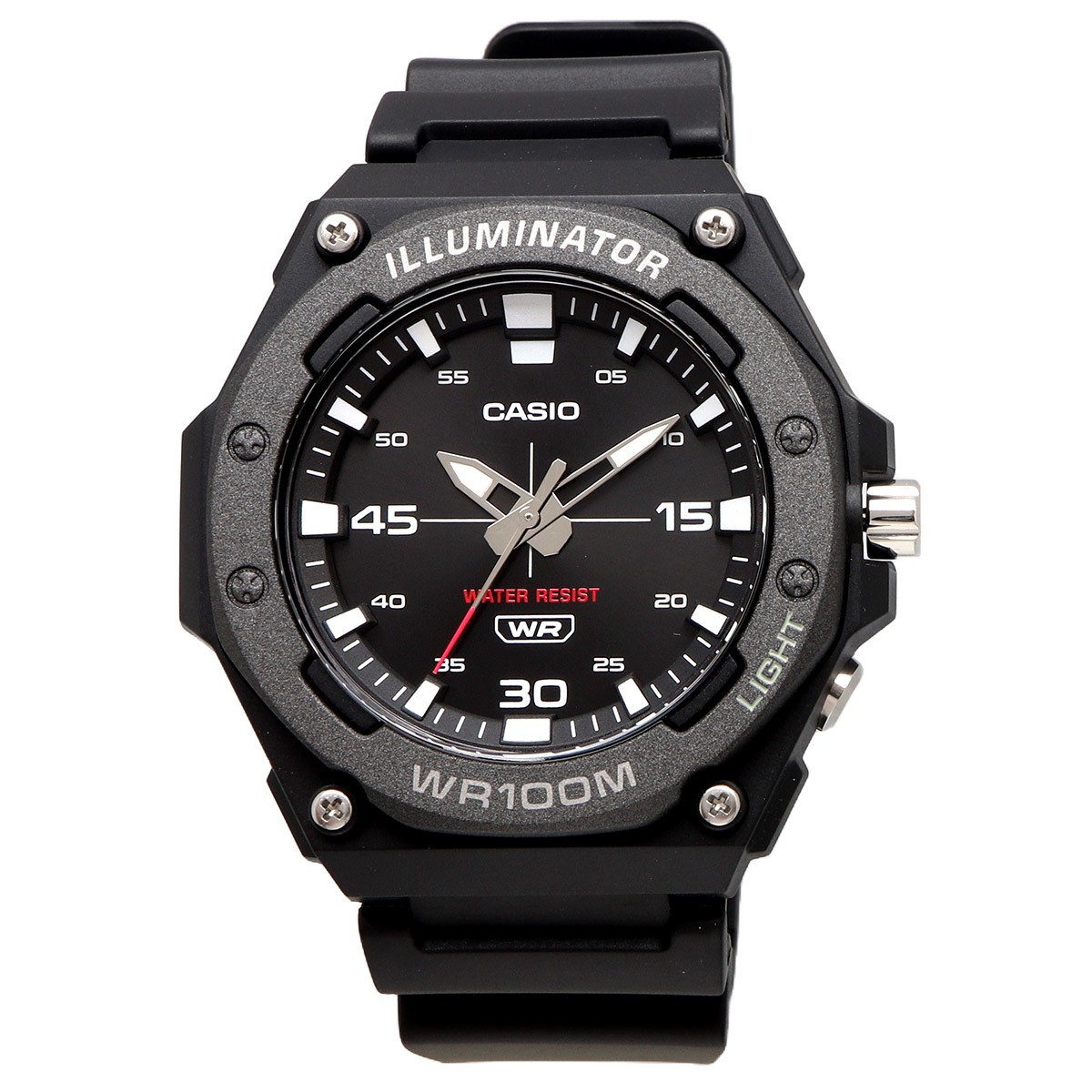CASIO MW-620H-1AV Men’s Black Analog Quartz Watch LED 100M New