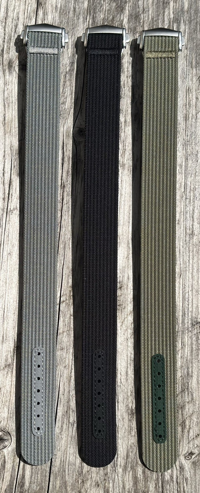 Premium Ribbed Nylon Watch Strap With Push button Deployment Clasp. 18/20/22 mm