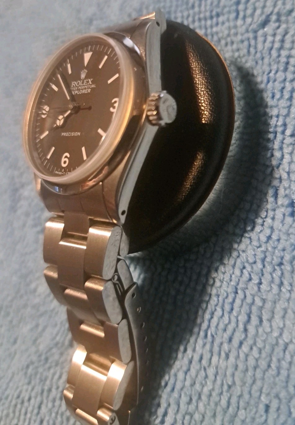 Rolex 5500 Refinished Explorer Dial Vintage Oyster Perpetual Cal 1560 Butterfly