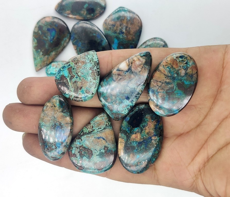 Natural Beautiful Shattuckite Cabochon Gemstone For Making Fancy Jewelry 71586