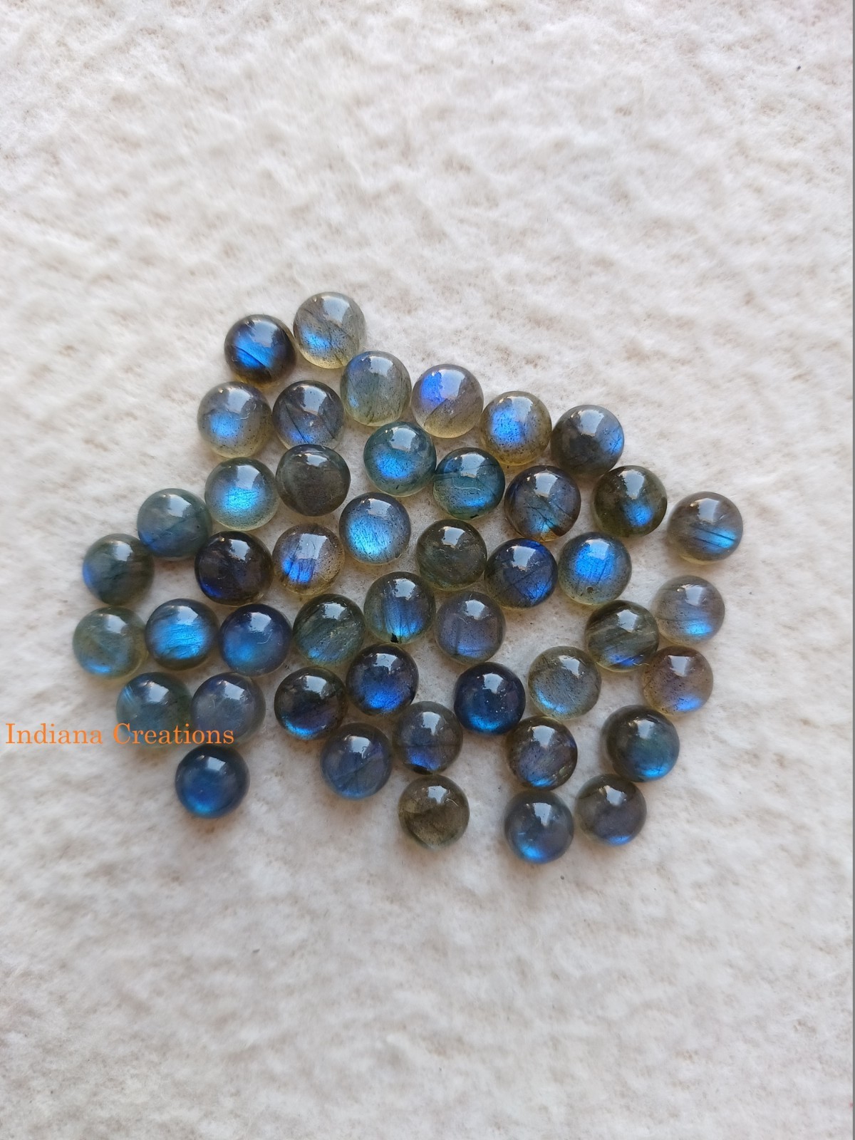 3mm Blue Labradorite Natural Round Cabochon Loose Gemstone