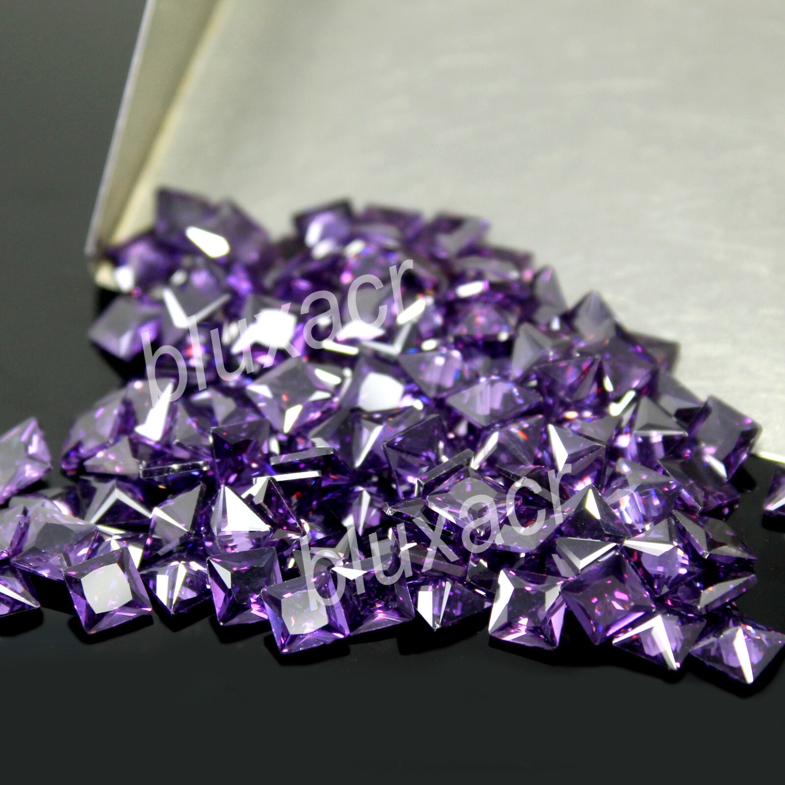 Certified Natural Boysenberry Sapphire 3.50 MM Princess Cut Gemstone 10 Pcs Lot