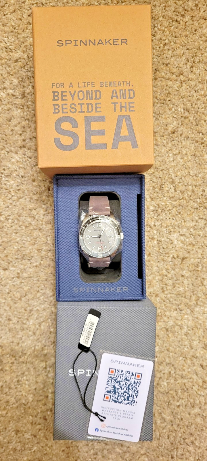 Spinnaker Fleuss , Ash Grey 43mm Japanese Automatic Wristwatch SP-5055-0H