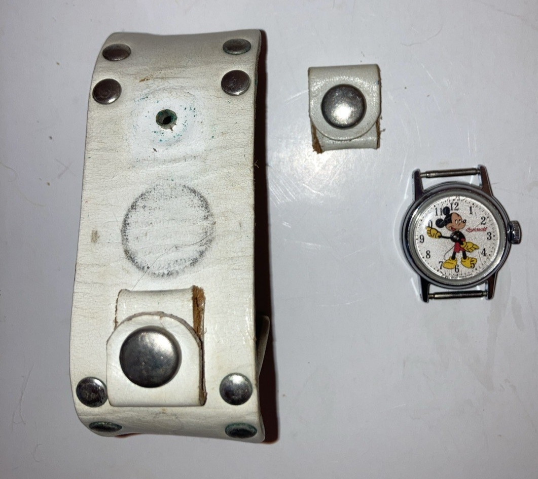 Vintage 1960’s Ingersoll Mickey Mouse Watch Walt Disney – Parts