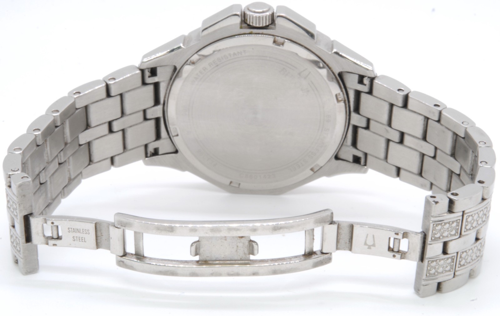 GENTS BULOVA OCTAVA CRYSTAL QUARTZ NEW BATTERY STAINLESS WRIST WATCH 96c134 6″