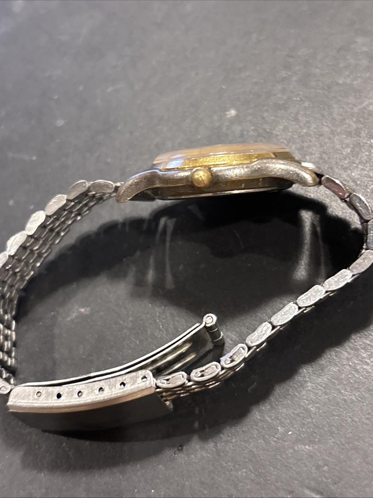 U50 Vintage Fossil Quartz Watch Lady 30mm Two Tone Roman Numerals Untested As Is