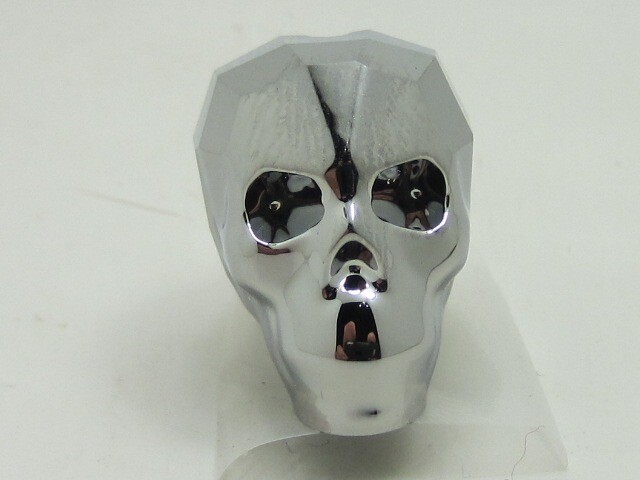 1 Pc. 13mm SKULL BEAD LIGHT CHROME European Rhinestone