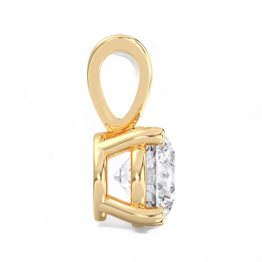 IGI Certified 1ct Round Lab Created Grown Diamond Pendant Necklace 14k Gold