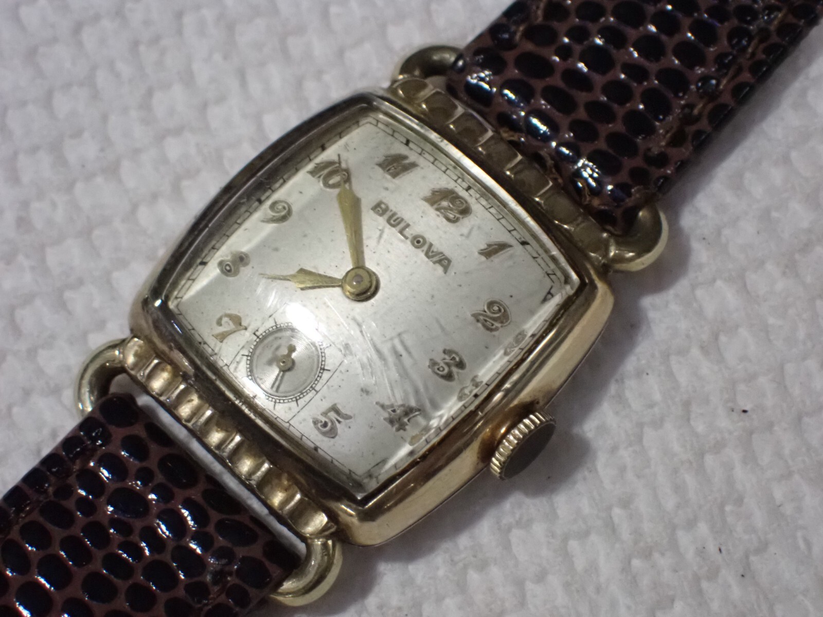 10BC Bulova Director 15 Jewel Men’s Manual Wind Wristwatch Runs 10 K RGP L0 1950