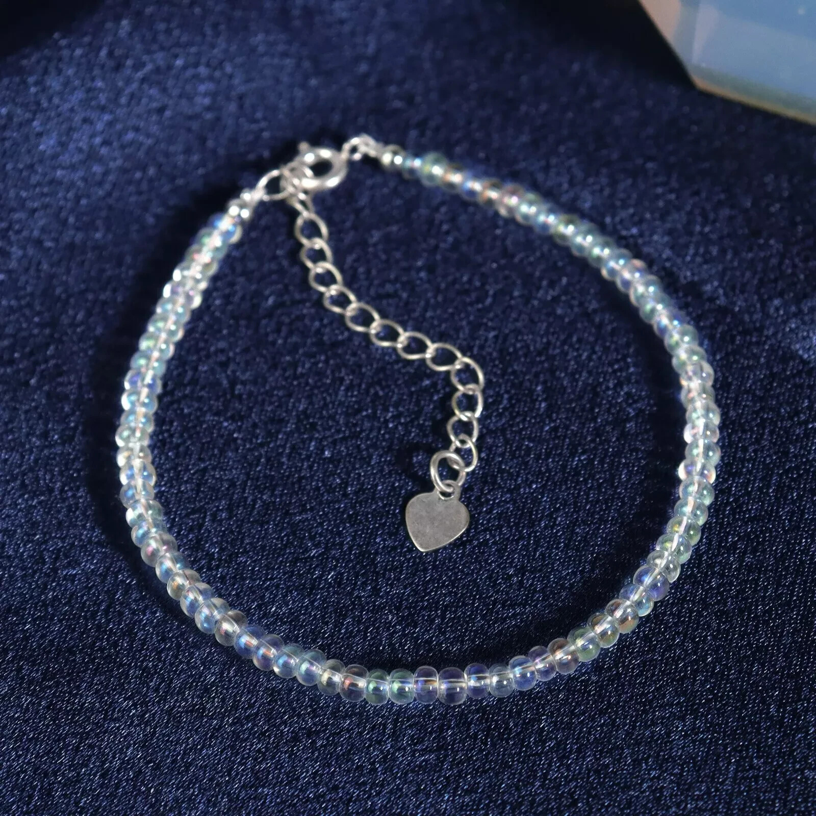 Dainty Natural Fire Opal 3mm Tiny Beads Healing Reiki Minimalist Women Bracelet