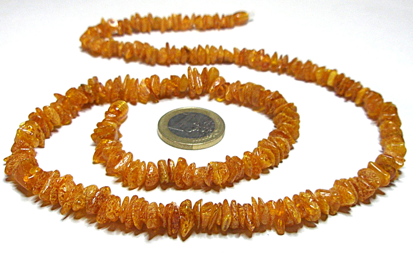 Genuine Baltic Amber Chip Necklace Statemet Boho 60!! cm – 24 inch, 19 – 20 gram