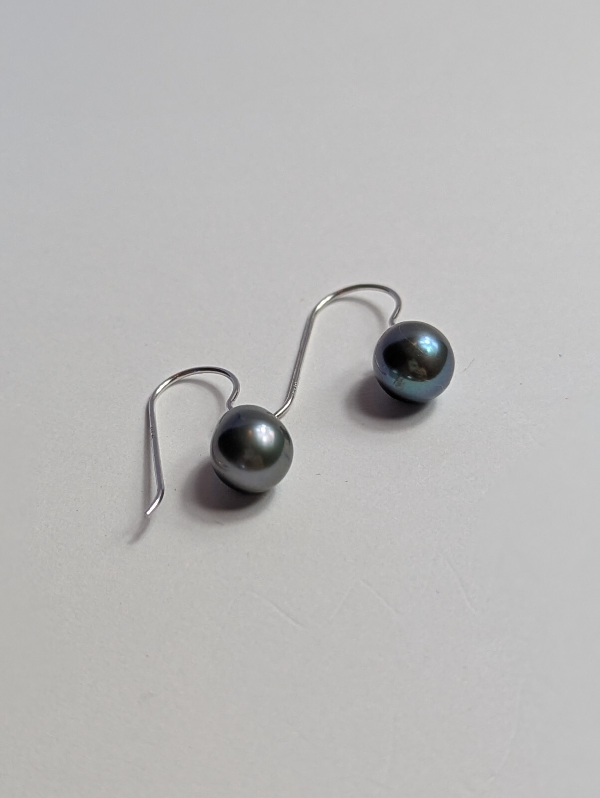 Honora 14K White Gold 0.25MM Peacock Pearl Hook Earrings