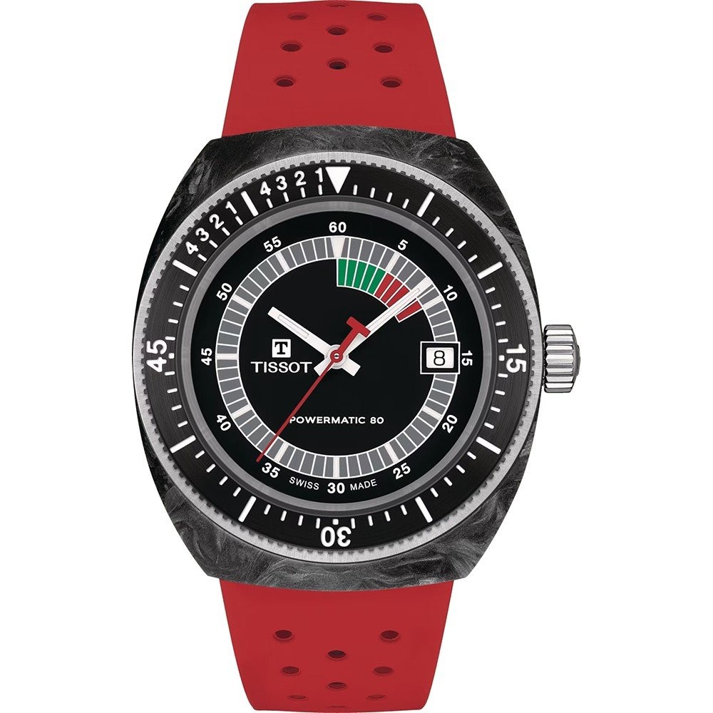 Tissot Red Unisexs Analogue Watch Sideral S Powermatic 80 T1454079705702