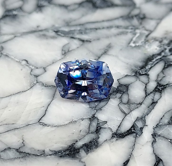 Faceted Benitoite, 1.15 cts., w/ G.I.A. Report, San Benito Co, CA #bfk115
