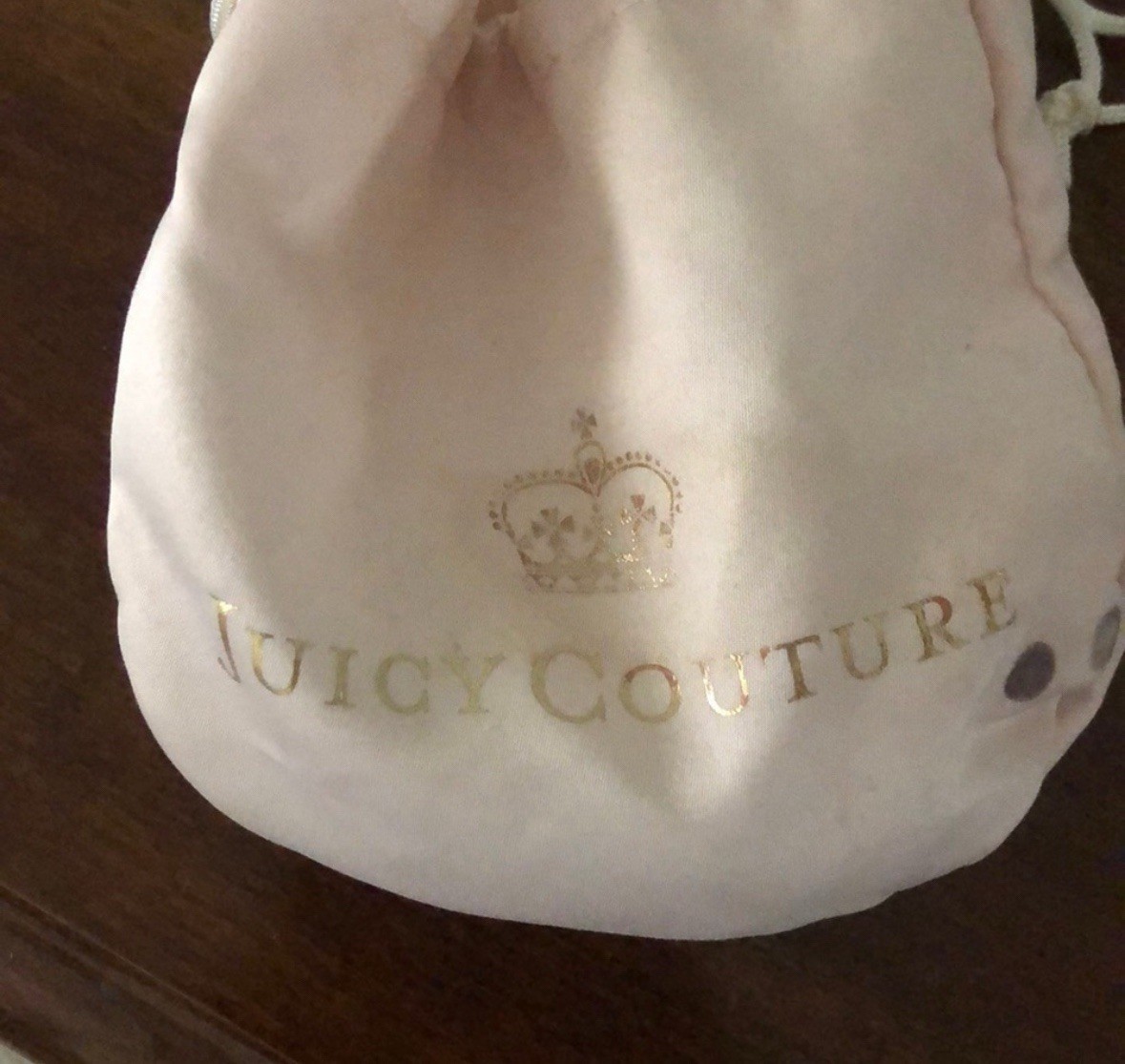 Juicy Couture Gold Tone Cable Chain Charm Necklace and bracelet