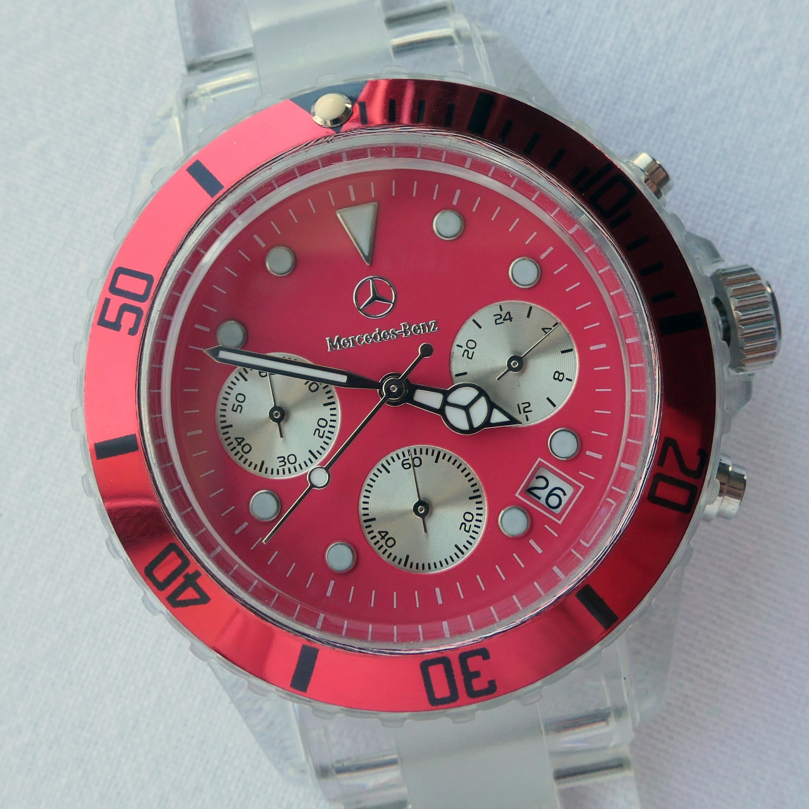 Mercedes Benz Motorsport AMG Racing Driver Sport Car Accessory Chronograph Watch