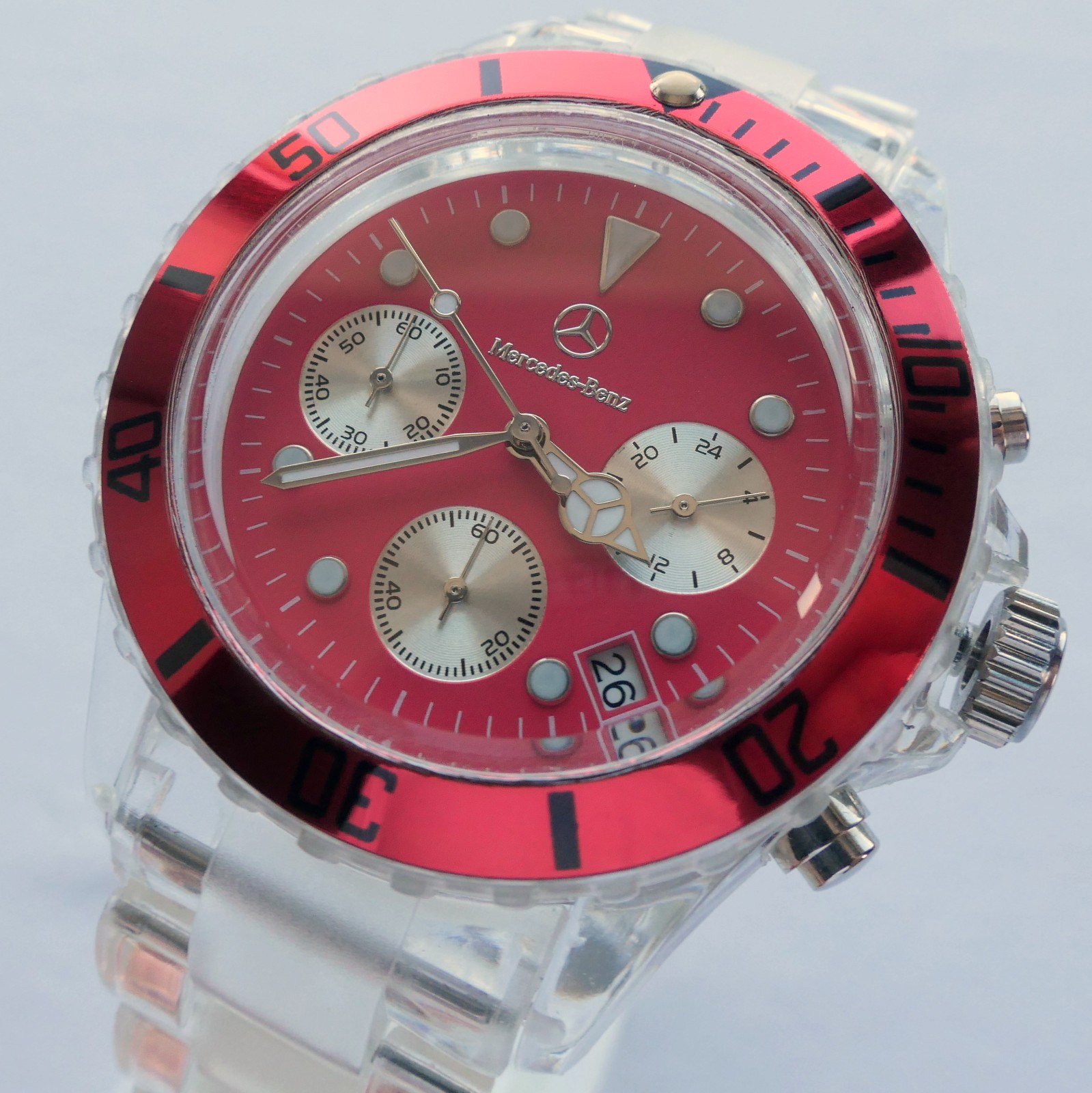 Mercedes Benz Motorsport AMG Racing Driver Sport Car Accessory Chronograph Watch