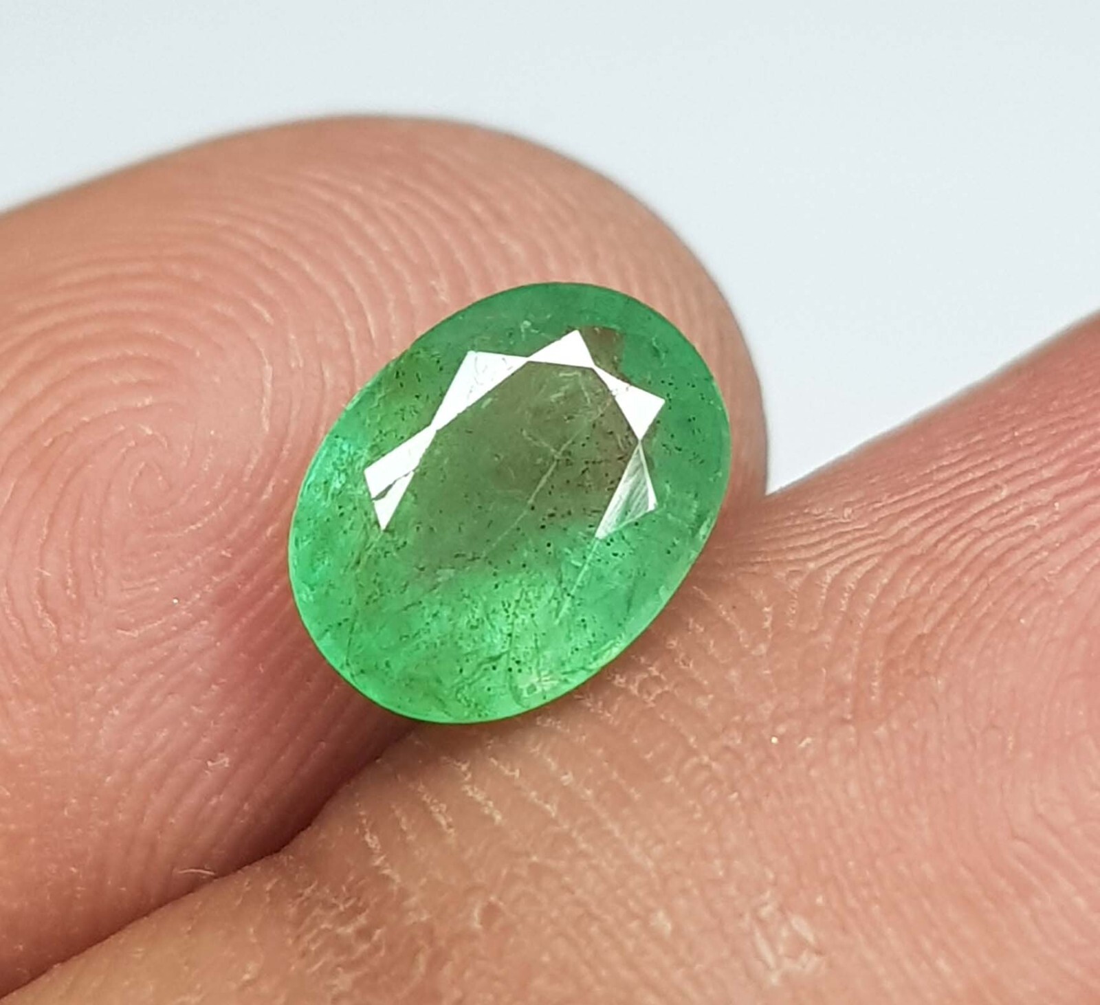 1.52 Ct Top Rich Green Natural Emerald Oval Cut 8.7X6.1 mm Certified Loose Gems