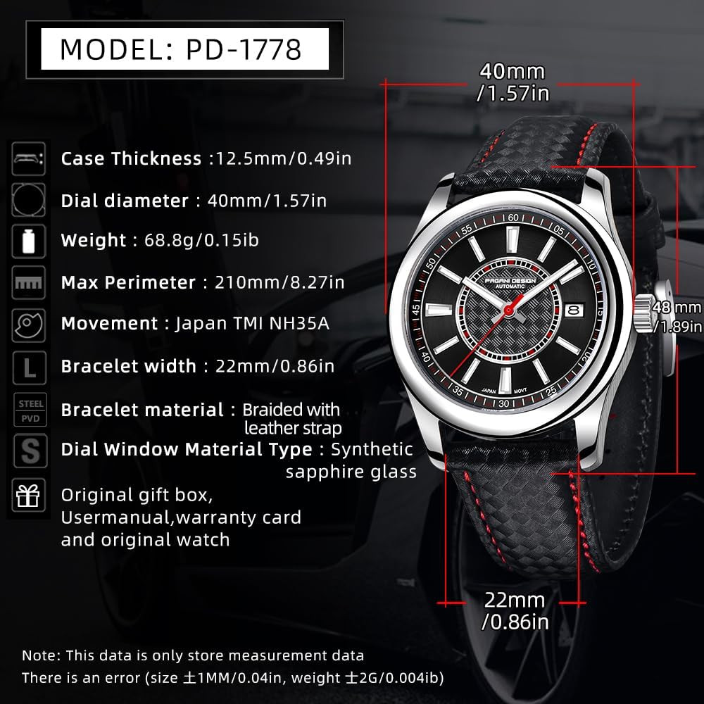 Stylish Men’s Waterproof Automatic Watch NH35A – Ideal Gift PD-1778