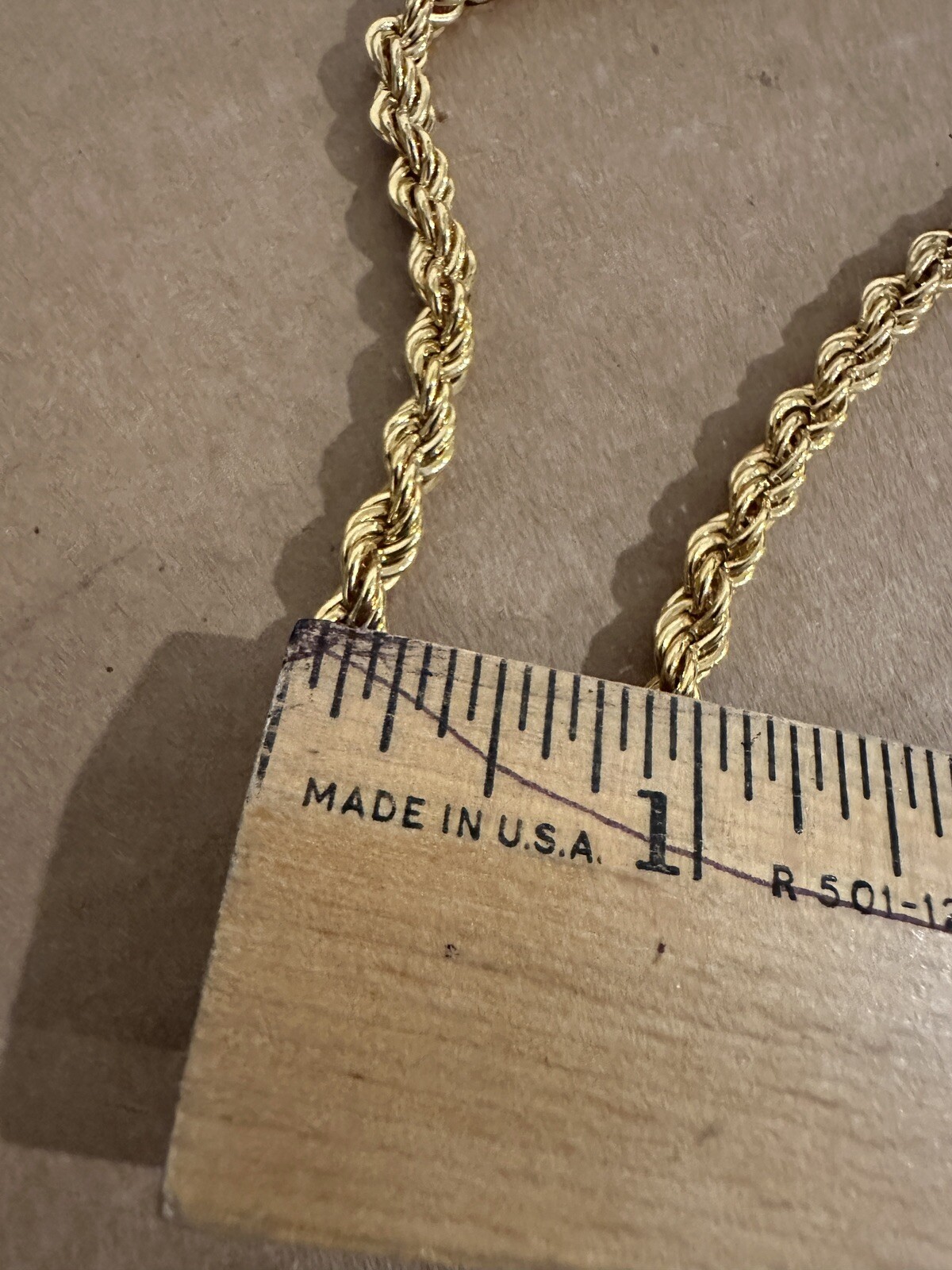 Monet Gold Plated Rope Twist Chain Necklace 24” A12
