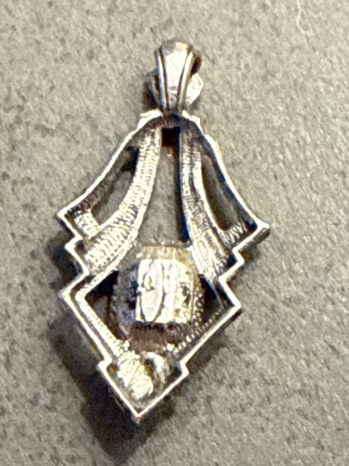 Art Deco Marcasite & Faux Amethyst Vintage AVON Necklace