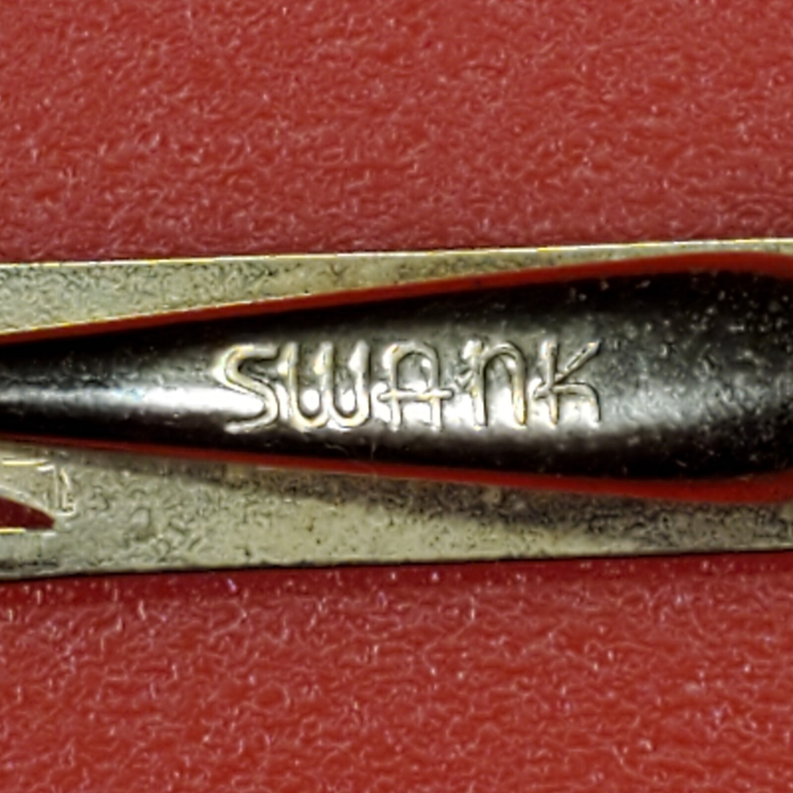SWANK Cufflinks Square Gold Tone Cuff Links w/ Tie Bar Bullet Back Vintage