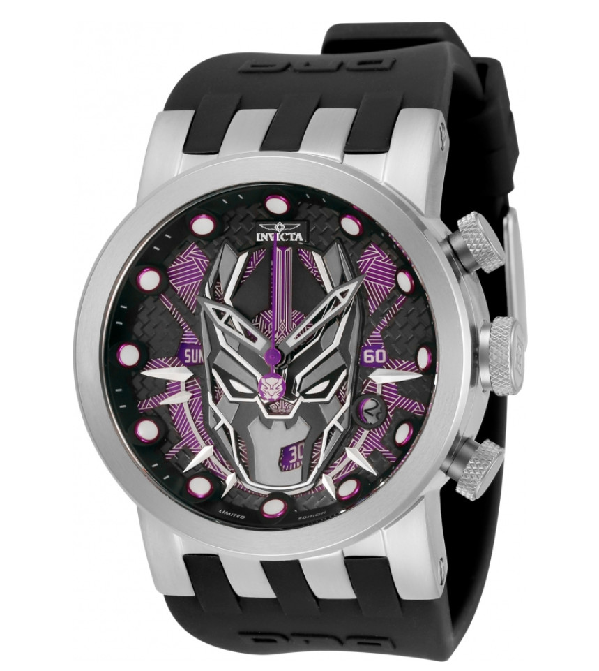 Invicta Marvel Black Panther Men’s 46mm Limited Ed Swiss Chronograph Watch 34682