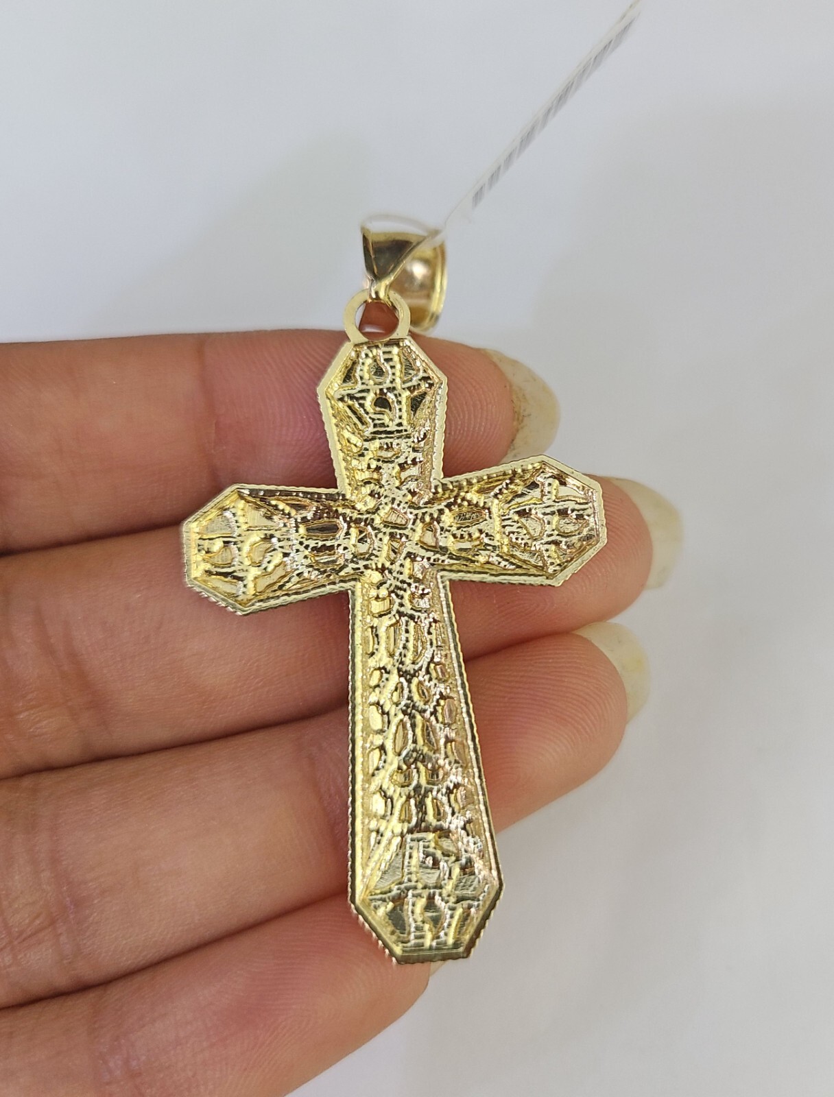 Real 10k Gold Rope Chain Jesus Cross Charm Pendant SET Necklace 3mm 20″-30″ Inch
