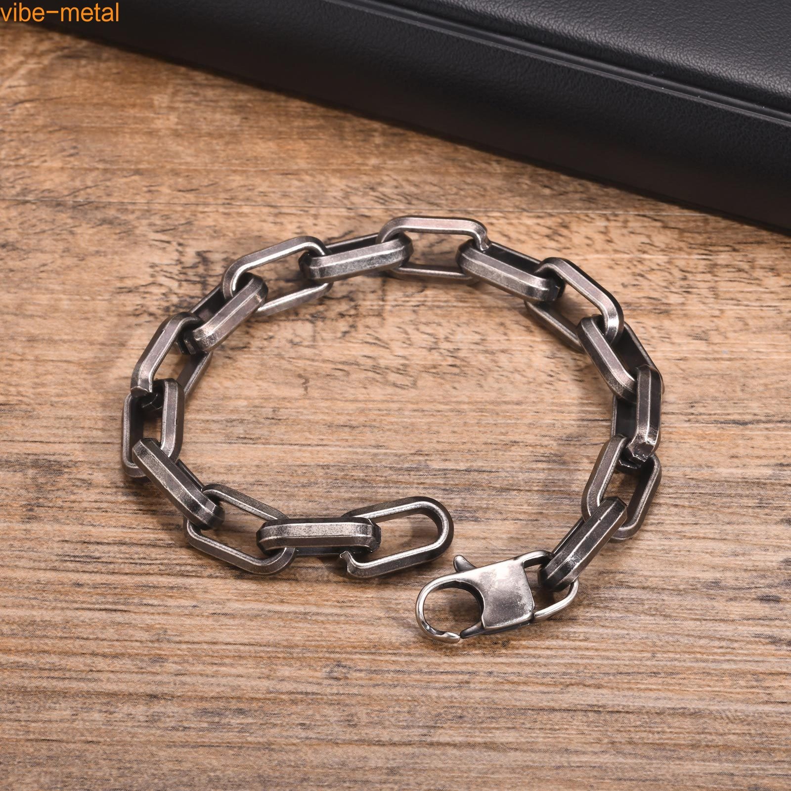 9.2mm Wide Stainless steel Chunky Paperclip Chain Bracelets Men Chain Wristband