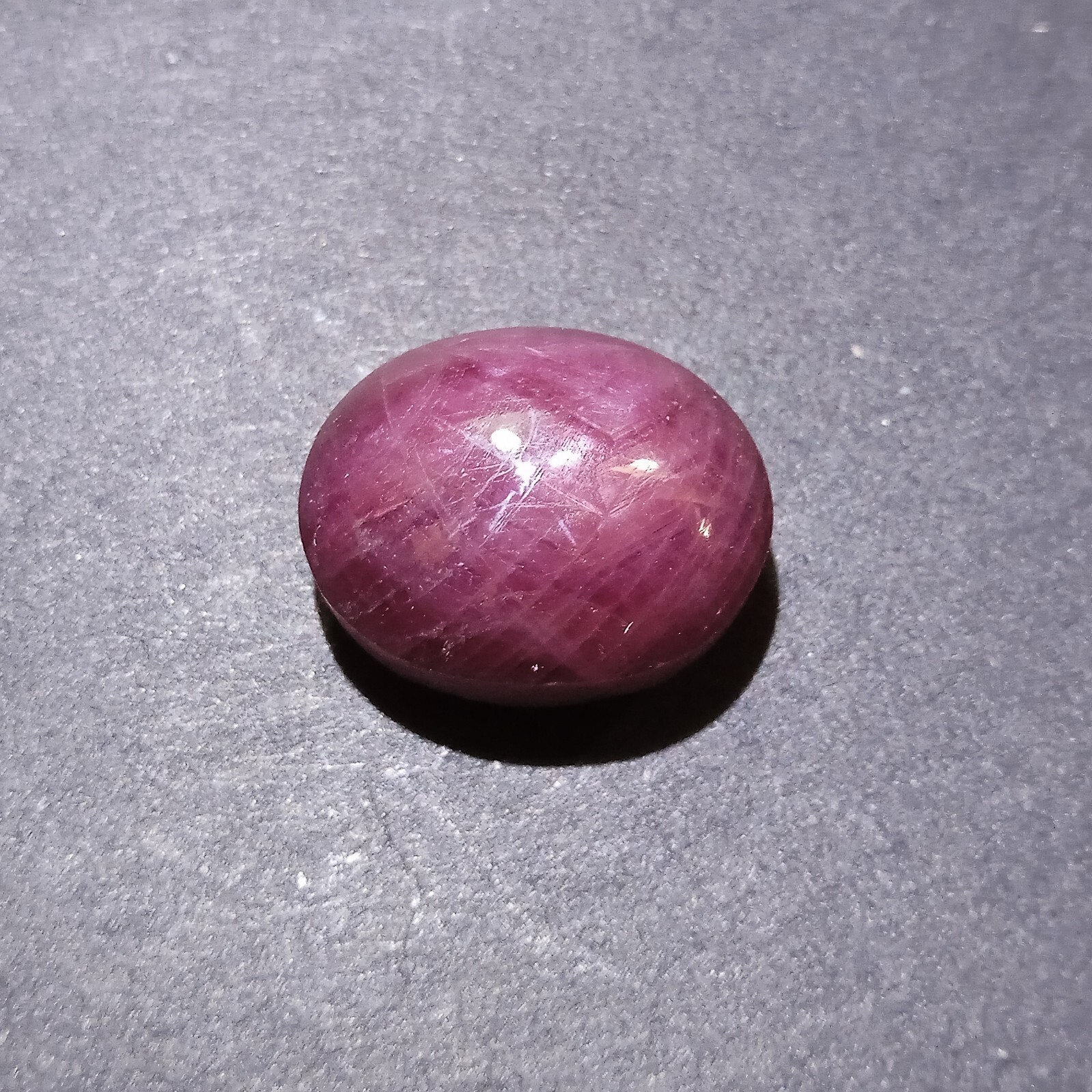 31 Carat 17.8×14.2×10.7 MM Natural Purple Pink Color Ruby Oval Shape Cabochon