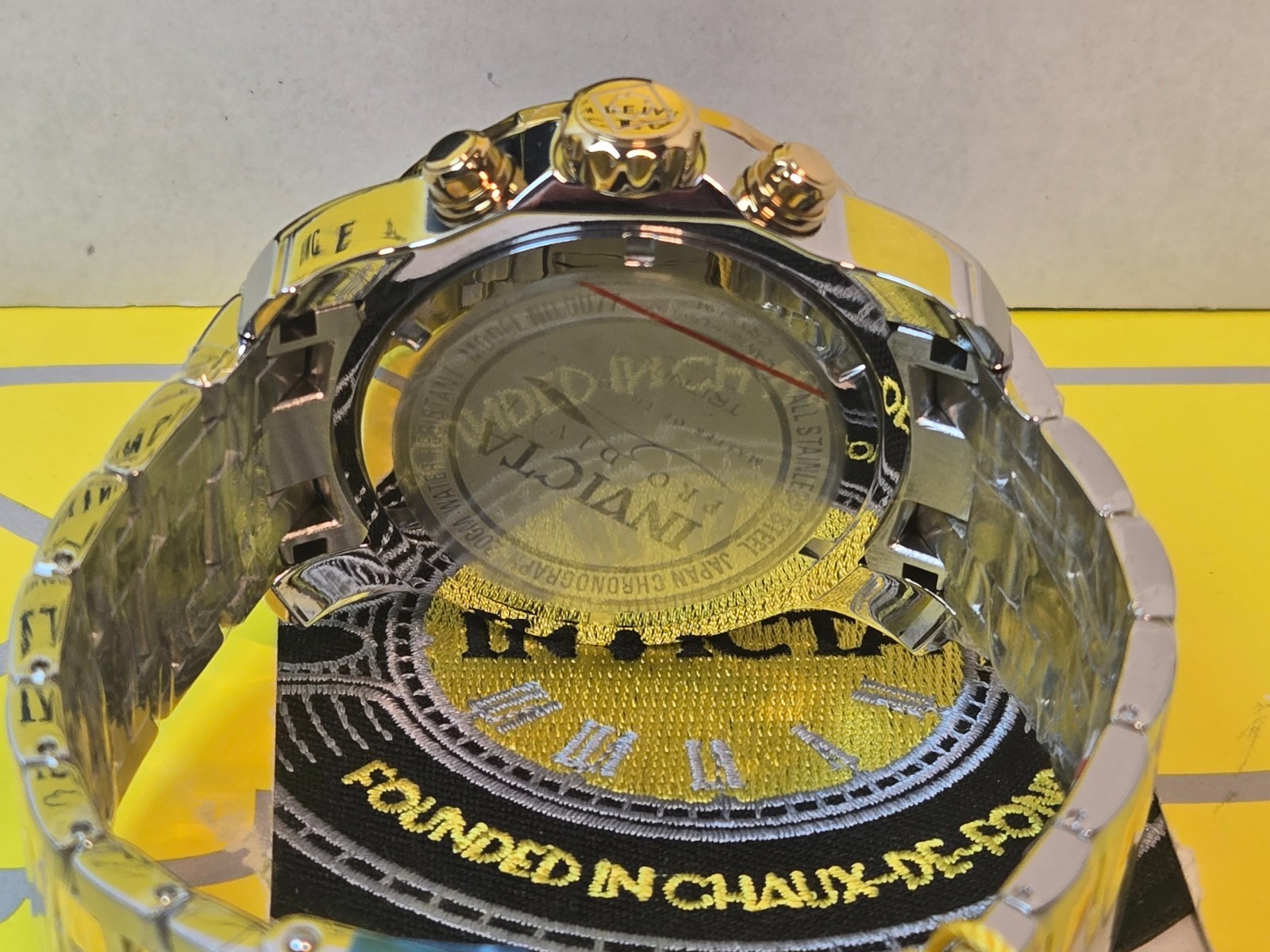 Invicta Pro Diver SCUBA Men’s Watch – 48mm. Steel, Gold with Blue Dial Date NEW!