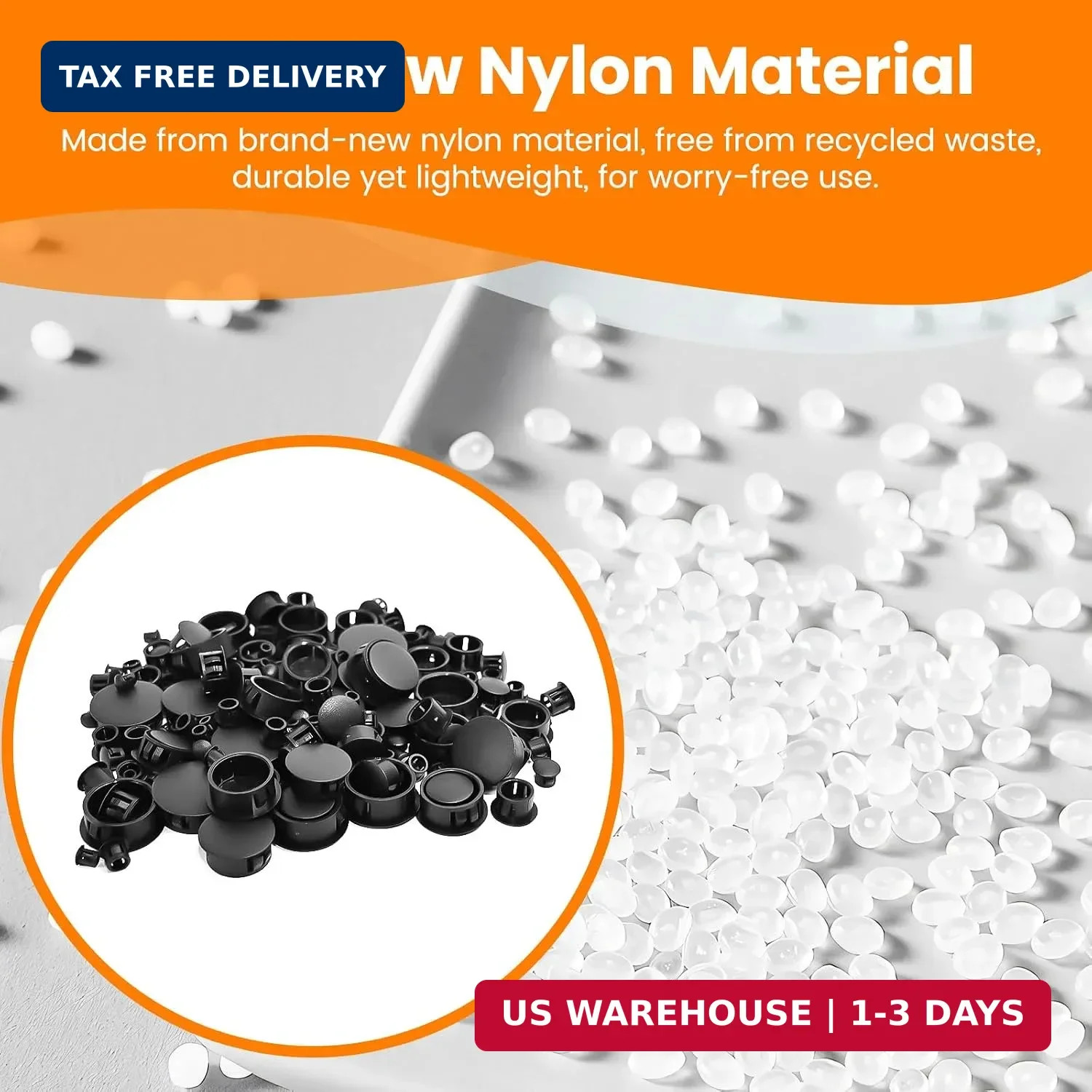 190 Pcs Black Plastic Hole Plugs, 9 Sizes Round Screw Hole Plugs | Flush Type Pa