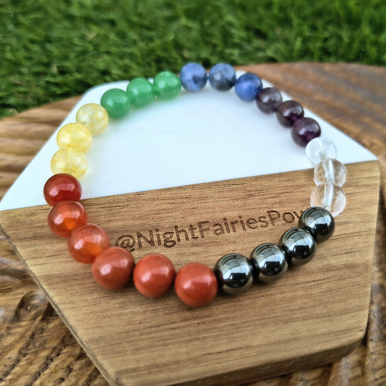 Optimal Balance Chakra bracelet: Red Jasper, Carnelian, Citrine, Aventurine…