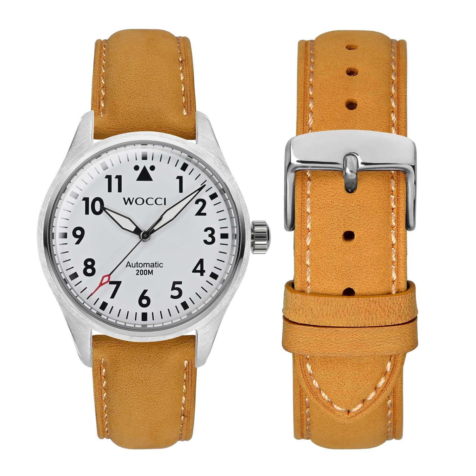 WOCCI Vintage Leather Watch Band 14 15 16 17 18 19 20 21 22 23 24mm Strap