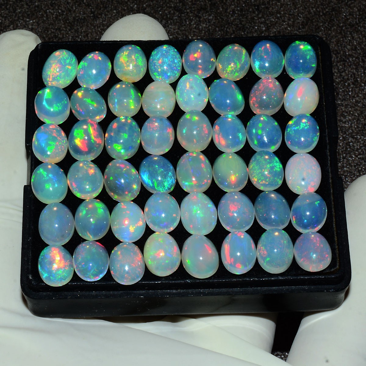 Set 10 Pcs Natural Opal Ethiopian Hi-Grade 9mmx7mm Flashy Colors Loose Gemstones