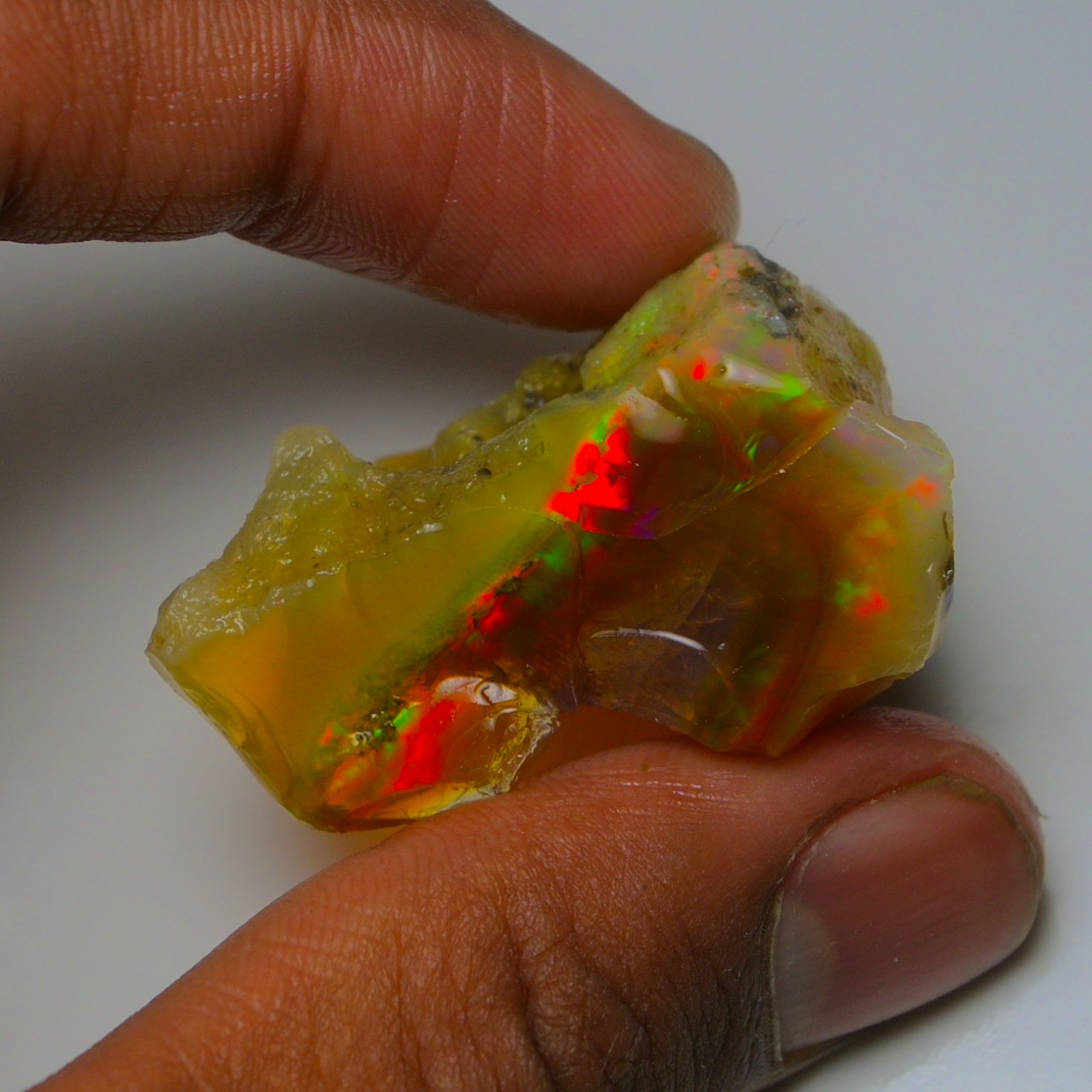Stunning Ethiopian Opal Rough 58.85 Cts, Large Oil Opal Specimen Natural Opal