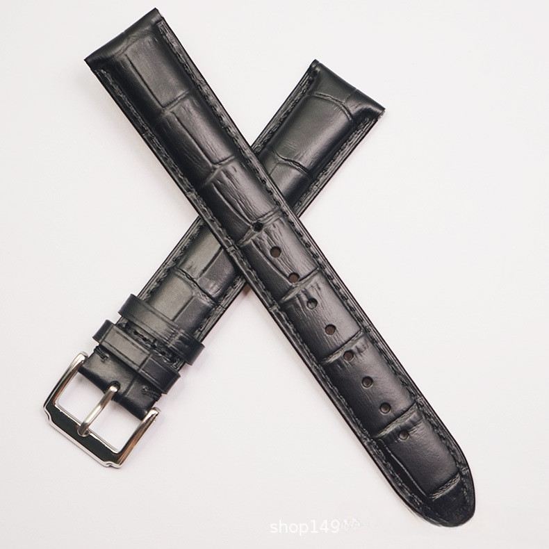 Extra Long Genuine Leather Watch Band Strap Mens Crocodile Grain Cowhide 12-24mm