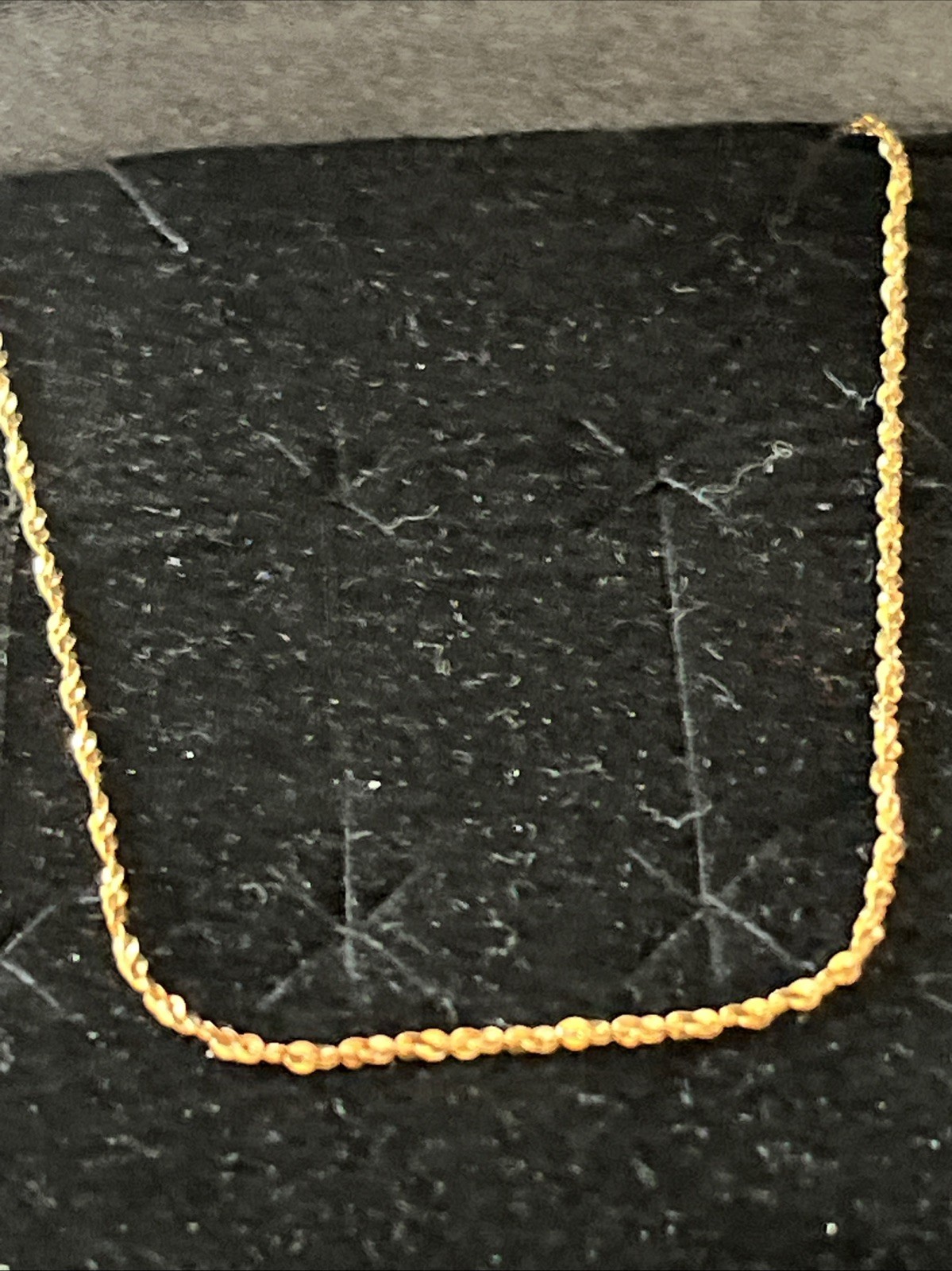 14k Gold 18 Inch Necklace Spring Ring Clasp 1.29 Grams With Box