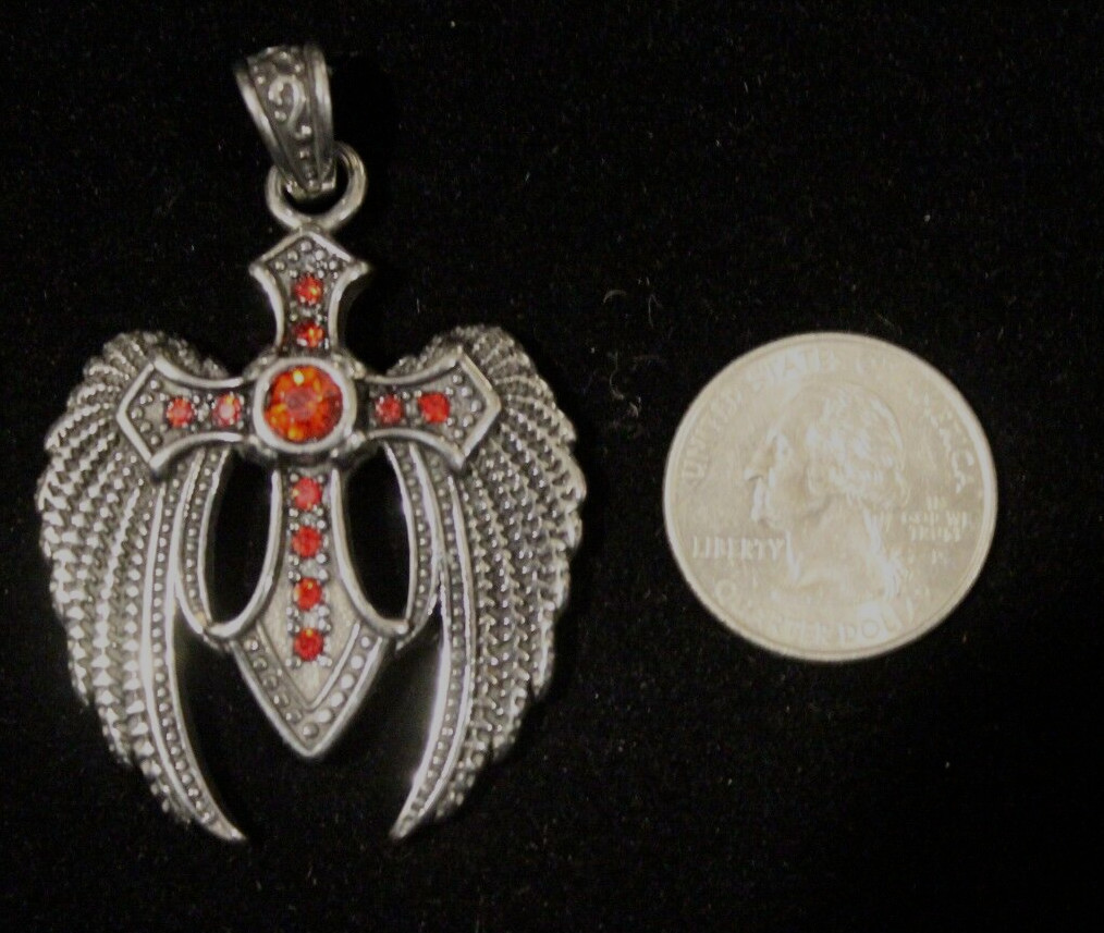 Angel Wings Crucifix Pendant Charm for men & Women Necklace Unisex Cross
