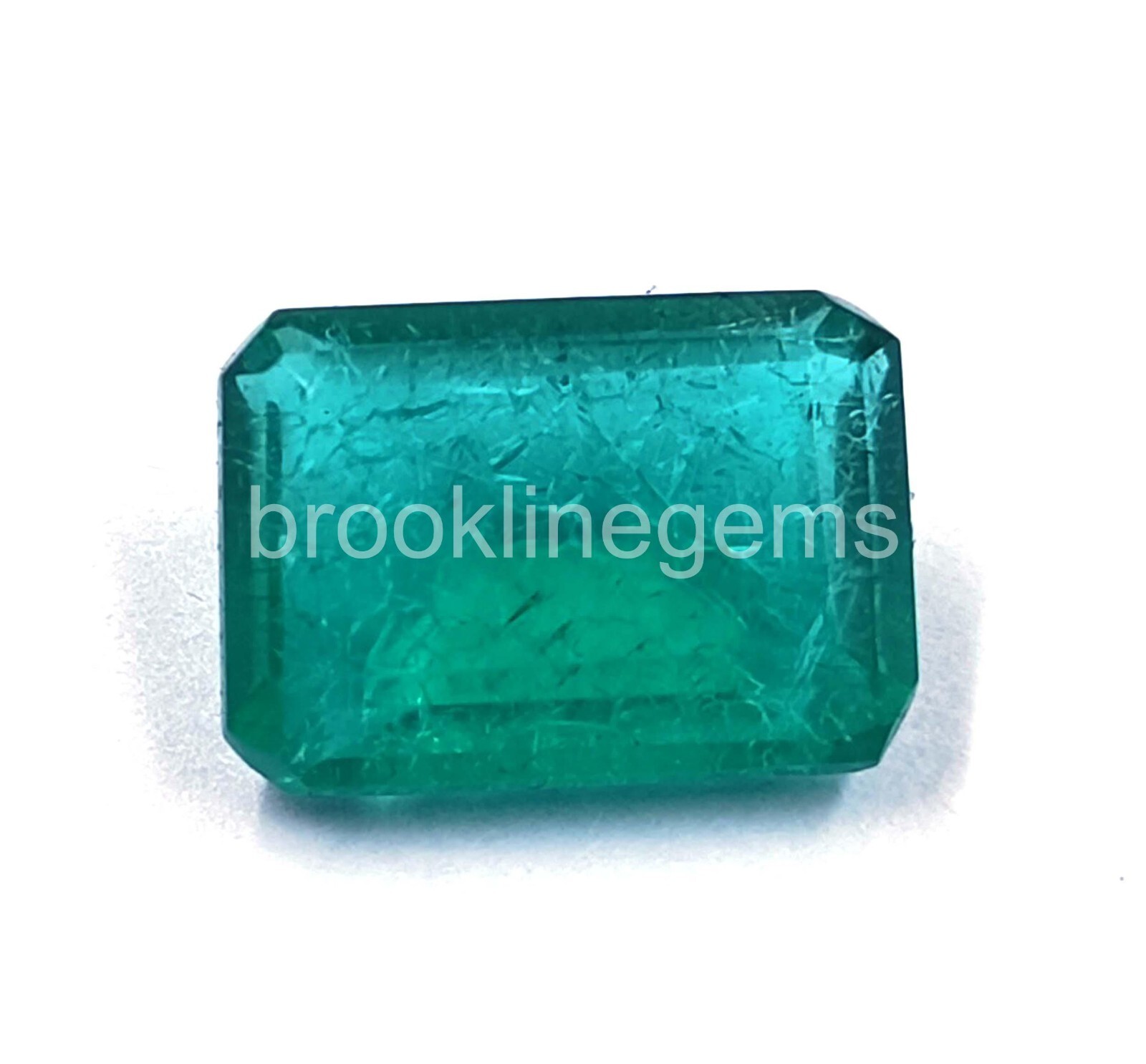 7.00 Ct Natural Green Emerald Certified Colombian Loose Gemstone 24N