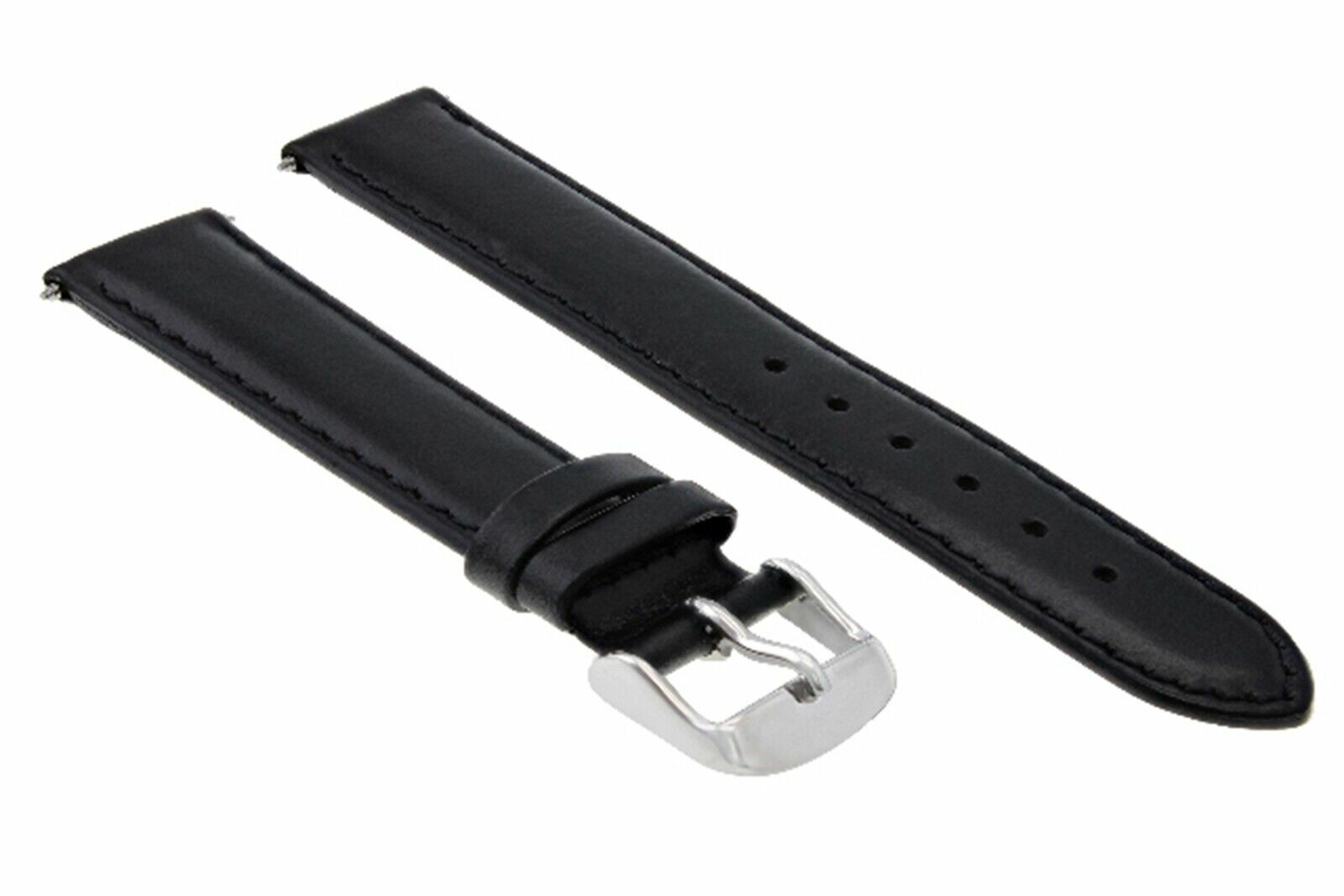 22mm Black Leather Replacement Watch Strap For Anonimo Nautilo Automatic
