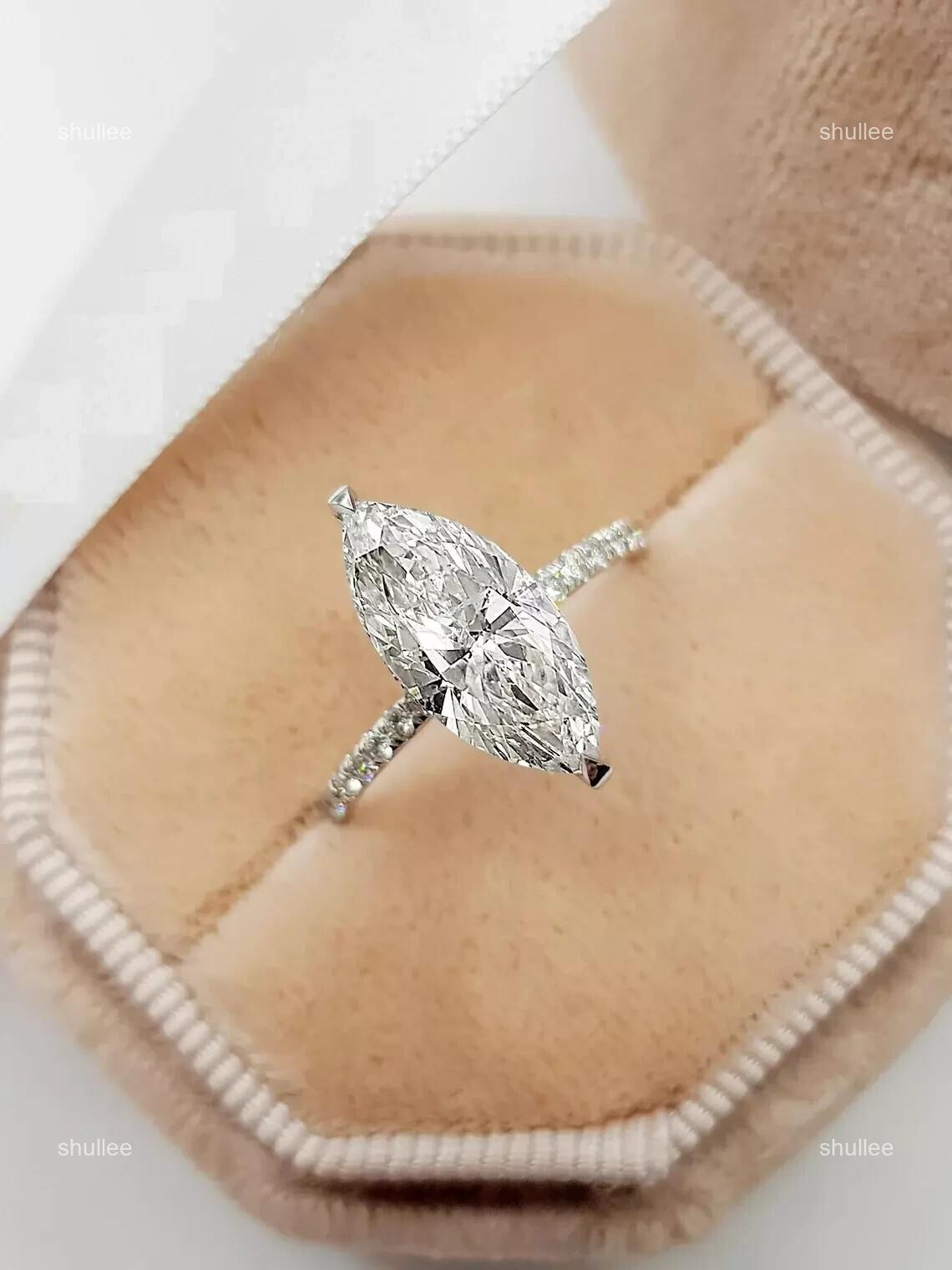 Lab Grown Diamond Anniversary Solitaire with Accents Ring Jewelry 14K White Gold