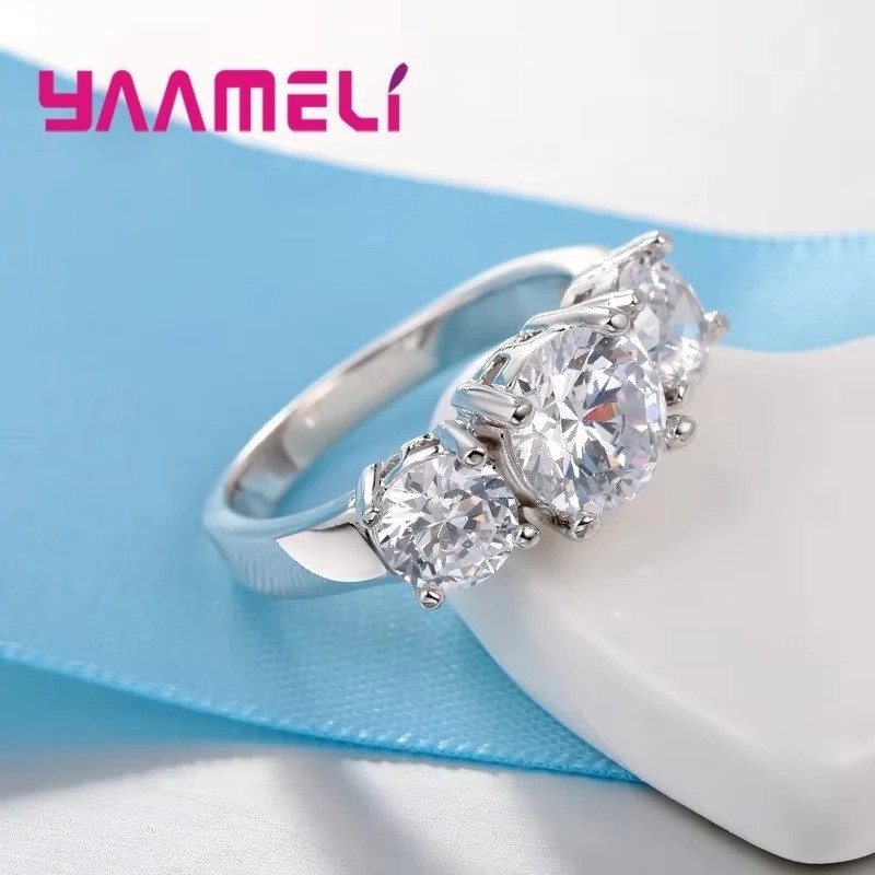 Women’s Stainless Steel Round Ring Size 5-10 Engagement Ring Band Wedding