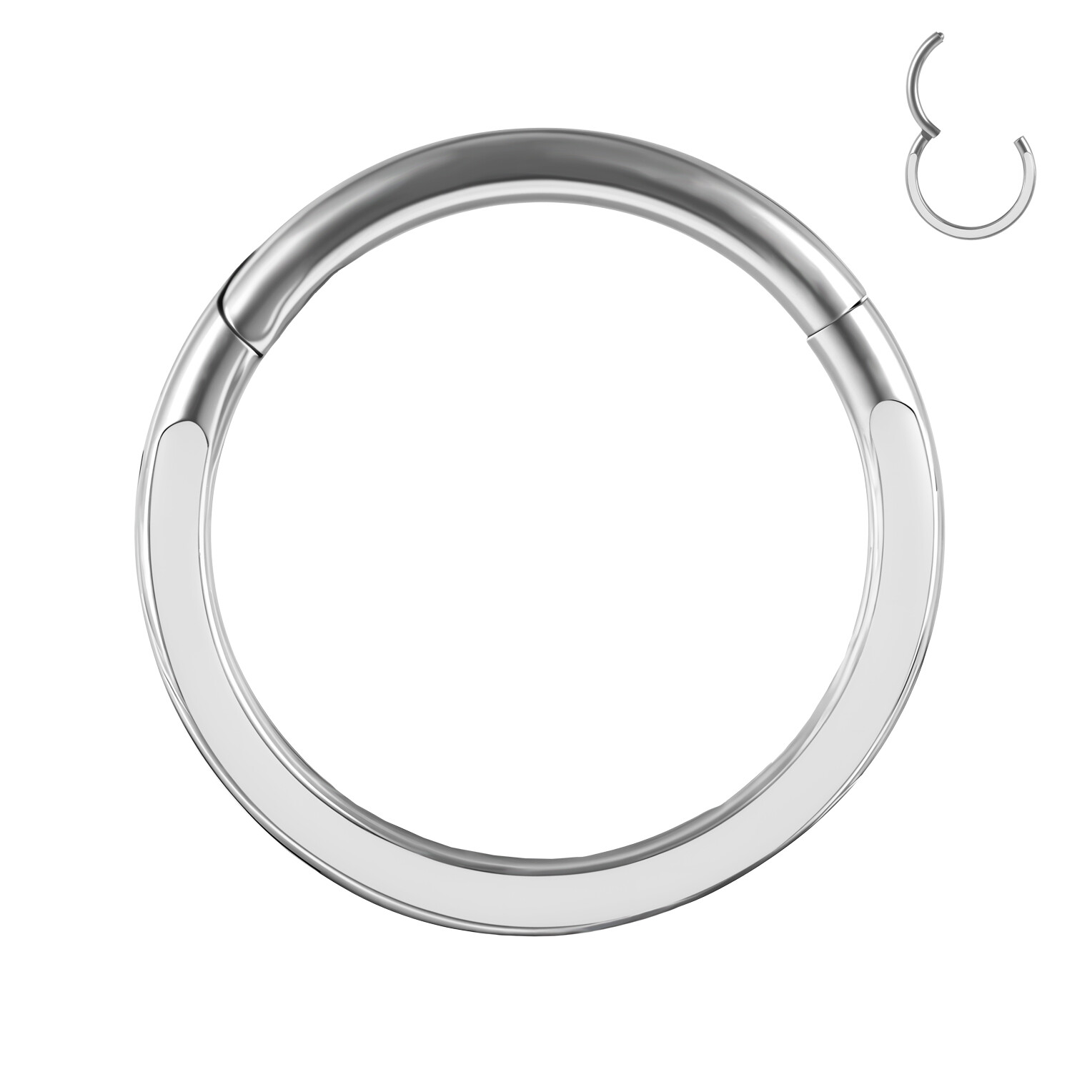 1 Pc Titanium Hinged Nose Ring Glow in the Dark Septum Clicker Daith Earring 16g