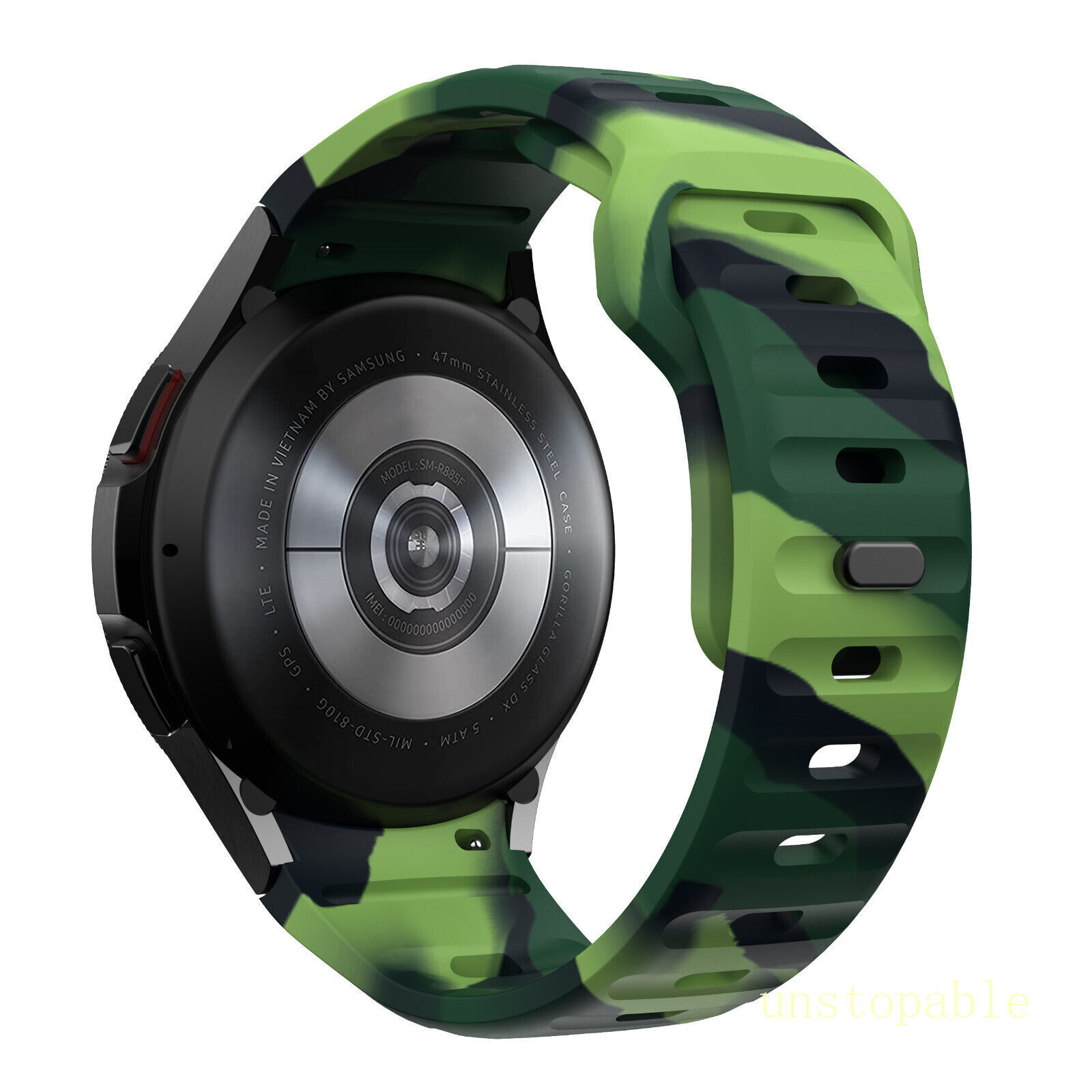 For Samsung Galaxy Watch 4 5 6 7 40/42/44/45/47m Sport Silicone Watch Band Strap