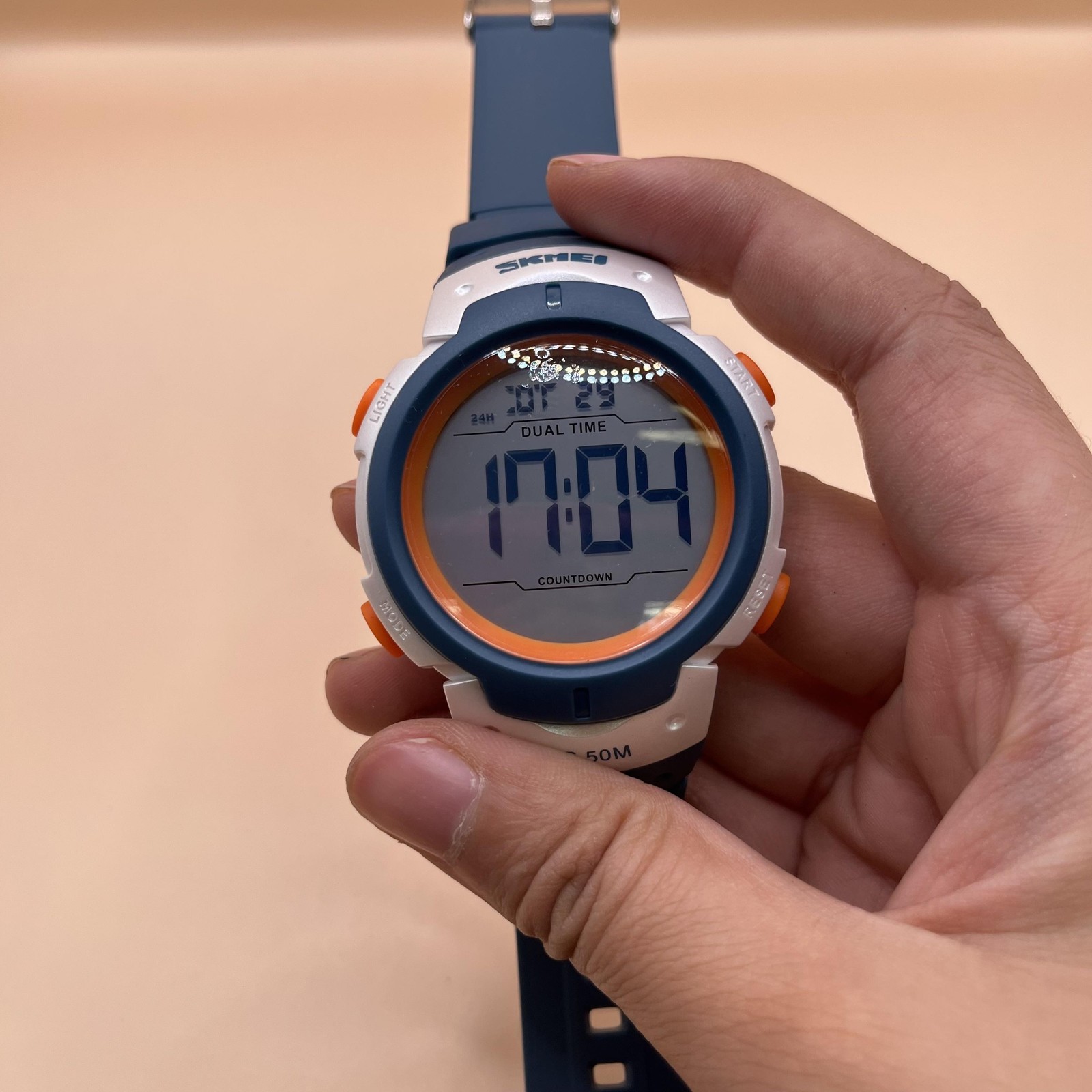 SKMEI Digital Sport Watch WR 50M Dual Time Countdown Blue 2304 Silicone
