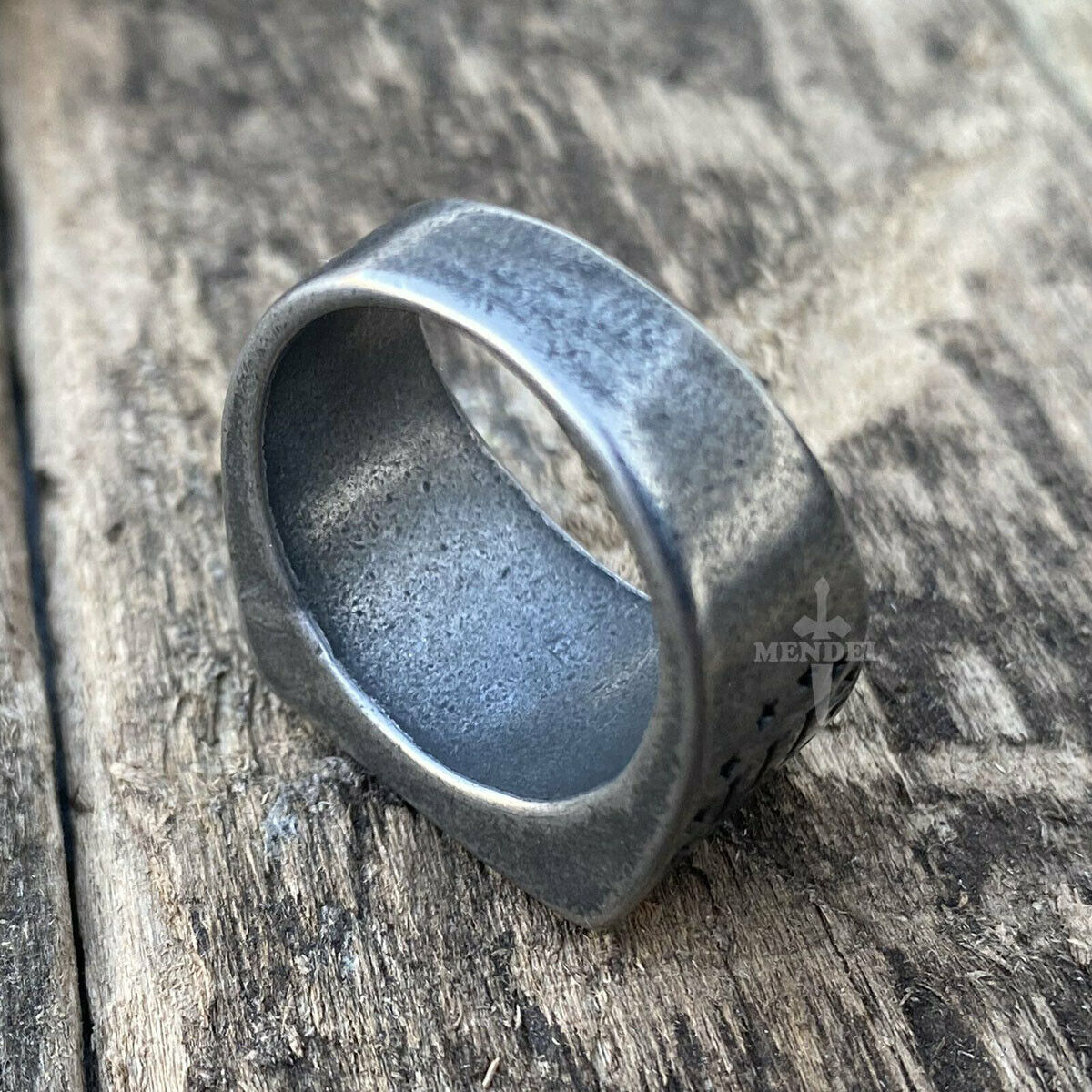 MENDEL Retro Mens US Military Patriotic Army Gun Biker Ring For Men Size 7 8-15