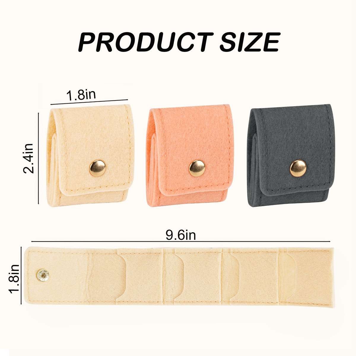 Travel Jewelry Organizer Roll Bag Case Foldable Rings Earrings Necklaces Holder